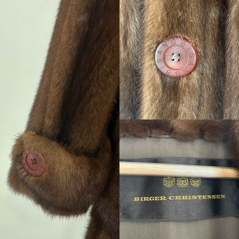 Vintage Birger Christensen Mahogany Top Tier Genuine Mink Coat Overcoat - Picture 8 of 8